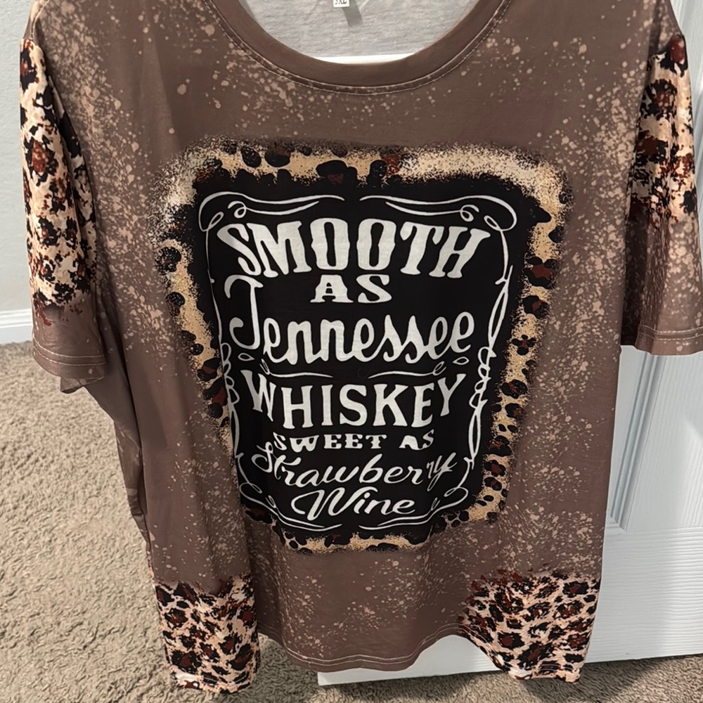 Brown Graphic Women's Top